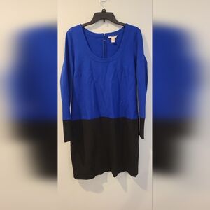 Banana Republic Blue Black Colorblock Drop Waist Dress 14
